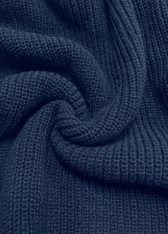 Темно-синее кэжуал платье платье-свитер SHEIN однотонное