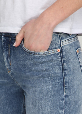 Голубые демисезонные зауженные джинсы Drykorn