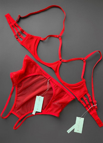 Красный демисезонный комплект (лиф, трусики) MARTA lingerie