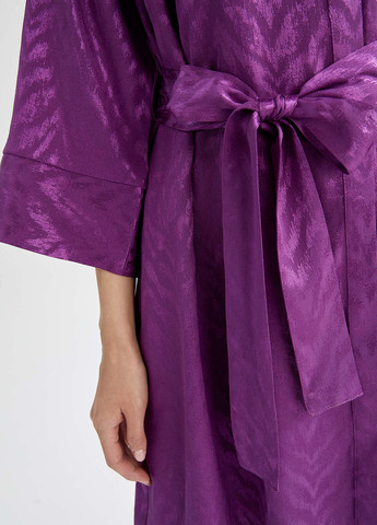 Фіолетова кежуал сукня сорочка DeFacto однотонна