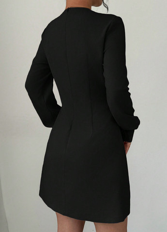 Черное кэжуал платье силуэтная, клеш SHEIN однотонное