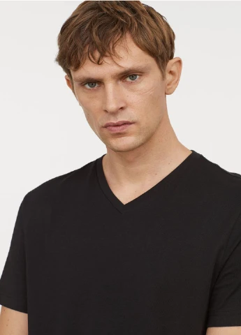 Черная футболка H&M