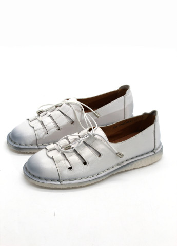 Белые женские кэжуал туфли с потертостями без каблука турецкие - фото