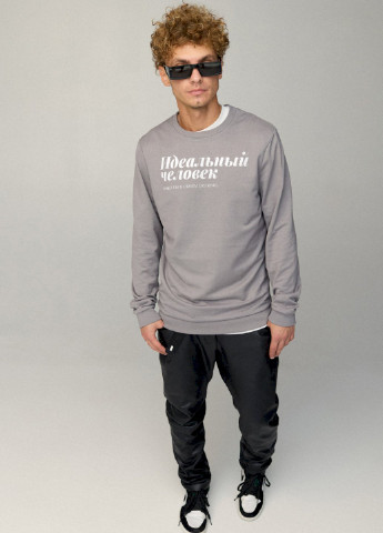 Серый свитшот мужской basic /no flis/ YAPPI (252258532)