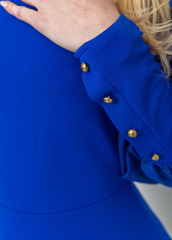 Синее кэжуал платье клеш Ager однотонное