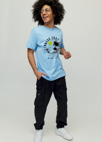 Голубая футболка мужская YAPPI