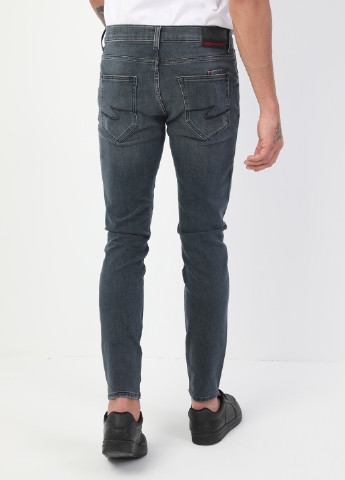Серые демисезонные скинни джинсы Colin's
