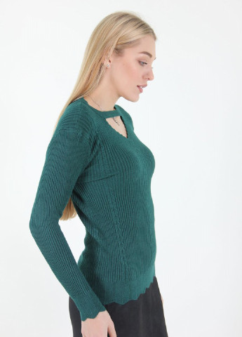 Зеленый демисезонный пуловер пуловер Ladies Fasfion