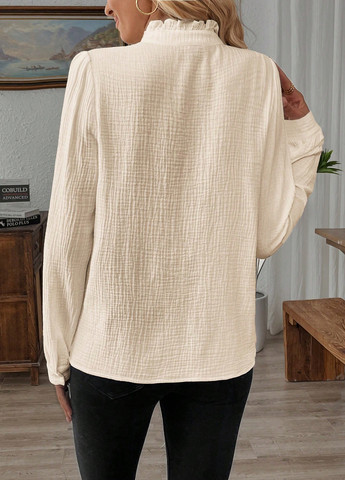 Кремовая блуза SHEIN