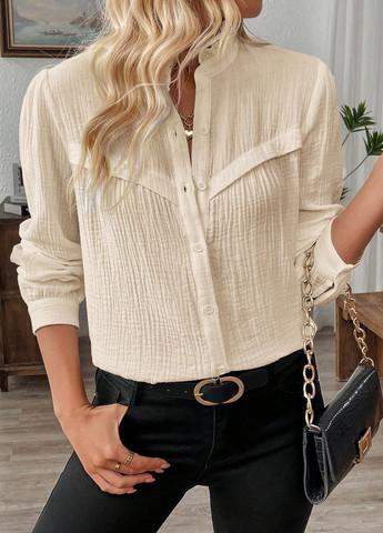 Кремовая блуза SHEIN