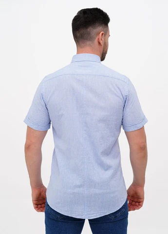 Голубой кэжуал рубашка меланж Trend Collection