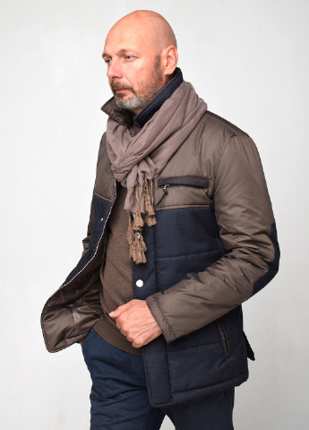 Комбинированная демисезонная куртка с комбинированием тканей Astoni Dublin-3