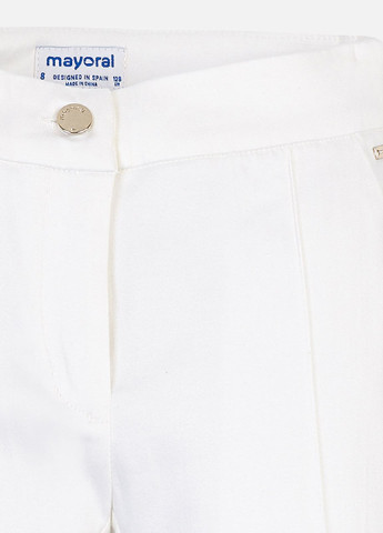Белые кэжуал летние брюки Mayoral