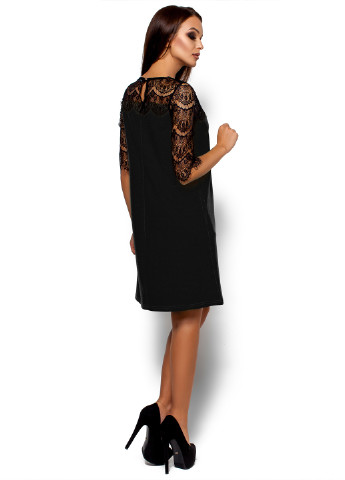 Черное кэжуал платье Karree однотонное