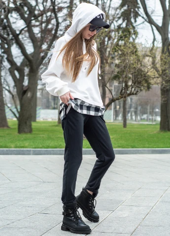 Худи oversize жіноче біле "SPIDER" InRed (248407711)