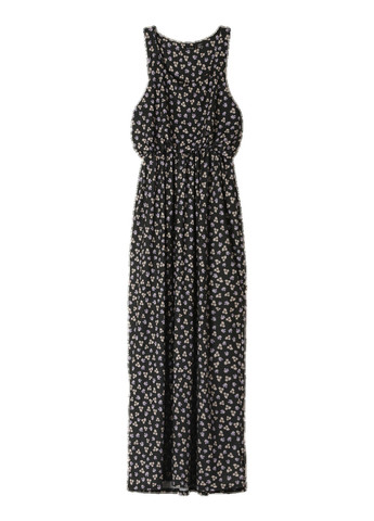 Чорна кежуал сукня кльош Boohoo з квітковим принтом