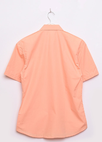 Персиковая классическая рубашка однотонная Let's Shop
