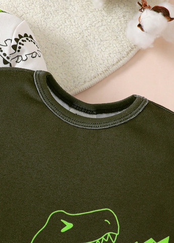 Чорно-біла всесезон піжама (футболка, лонгслів, штани) футболка + штани SHEIN