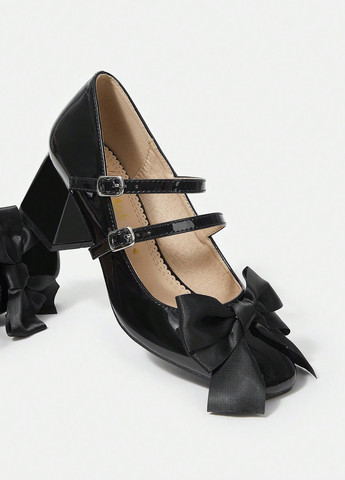 SHEIN Туфли мери джейн черный з искусственная кожа, китай — демисезон (324028357)