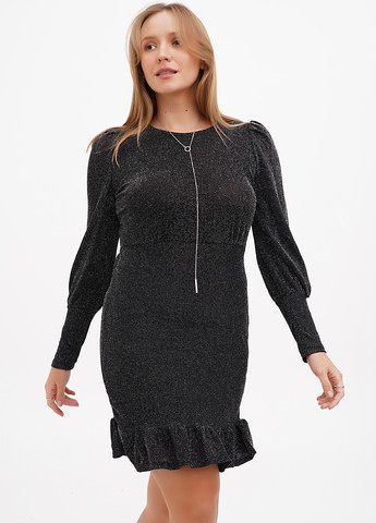 Чорна кежуал, коктейльна сукня Terranova з візерунком "перець з сіллю"