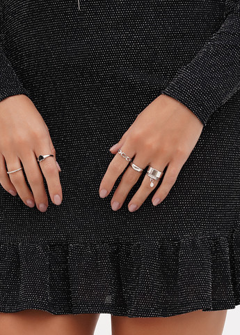 Чорна кежуал, коктейльна сукня Terranova з візерунком "перець з сіллю"