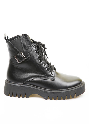 Зимние ботинки No Brand на тракторной подошве, с пряжкой, со шнуровкой