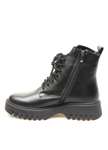 Зимние ботинки No Brand на тракторной подошве, с пряжкой, со шнуровкой