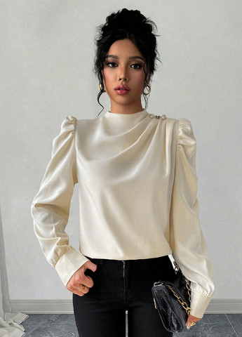 Кремовая блуза SHEIN