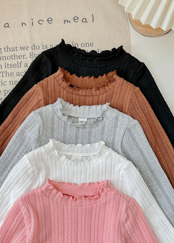 Разноцветный демисезонный кэжуал лонгслив SHEIN однотонный