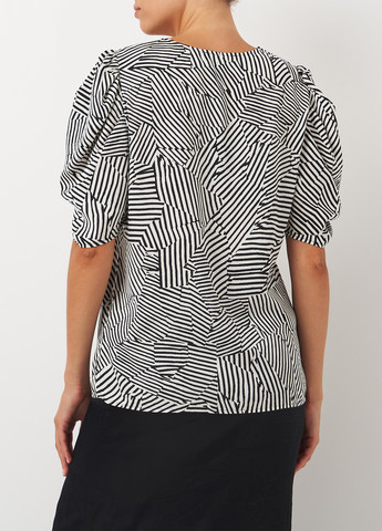 Чорно-біла блуза DKNY