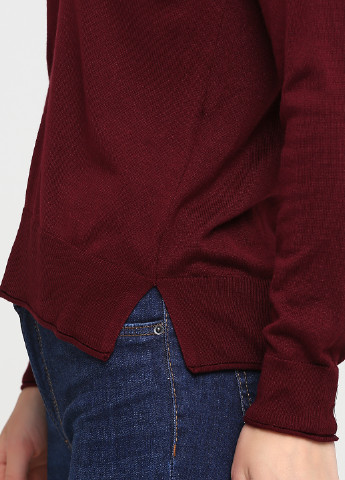 Бордовый демисезонный пуловер пуловер Stradivarius