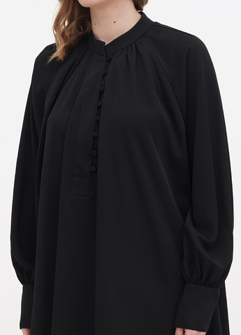 Черное кэжуал платье оверсайз, а-силуэт H&M однотонное