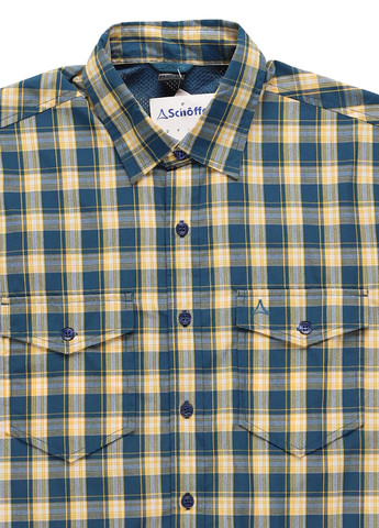 Синяя кэжуал рубашка в клетку Schoffel