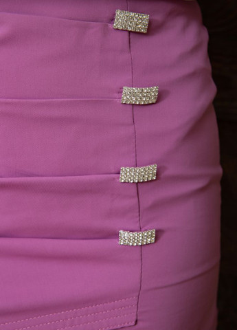 Розово-лиловая кэжуал однотонная юбка Ager на запах