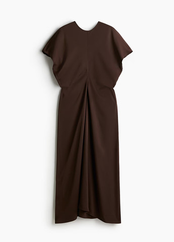 Темно-коричнева кежуал сукня H&M однотонна