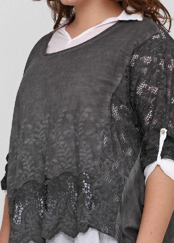 Темно-серый демисезонный комплект (туника, блуза) Made in Italy