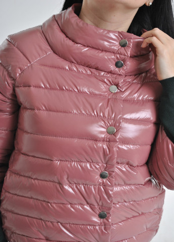 Пудрова демісезонна лакова куртка Glam Panic