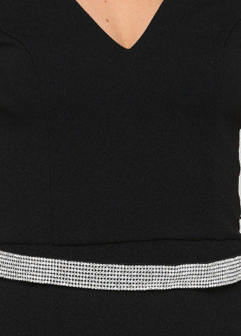 Комбинезон Lipsy комбинезон-брюки однотонный чёрный кэжуал трикотаж, полиэстер
