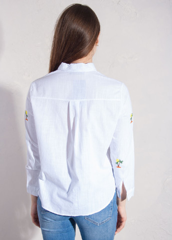 Белая кэжуал рубашка с рисунком GESVAGES
