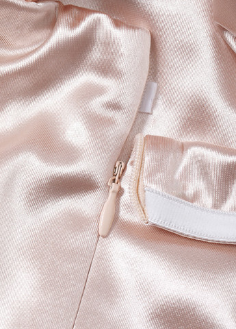 Кремовое вечернее платье SHEIN однотонное