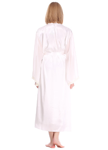 Білий демісезонний комплект (халат, нічна сорочка, пояс) My Enjoy