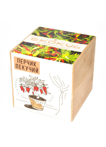 Набор для выращивания Жгучий красный перец, 8х8х8 см Экокуб (197656931)