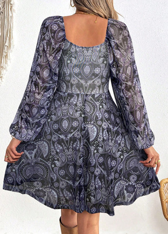 Комбінована кежуал сукня а-силует SHEIN з квітковим принтом