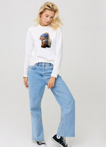 Білий світшот жіночій basic /no flis/ YAPPI (254658684)