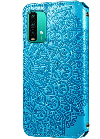 Кожаный чехол книжка Mandala (PU) для Xiaomi Redmi Note 9 4G / Redmi 9 Power / Redmi 9T Синий (is_00000047190_5) Getman (237829224)