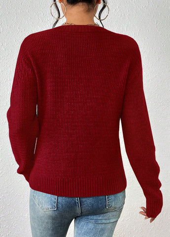 Темно-червоний демісезонний джемпер джемпер SHEIN