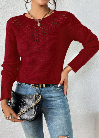 Темно-червоний демісезонний джемпер джемпер SHEIN