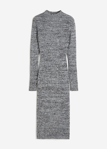 Серое кэжуал платье силуэтная H&M меланжевое