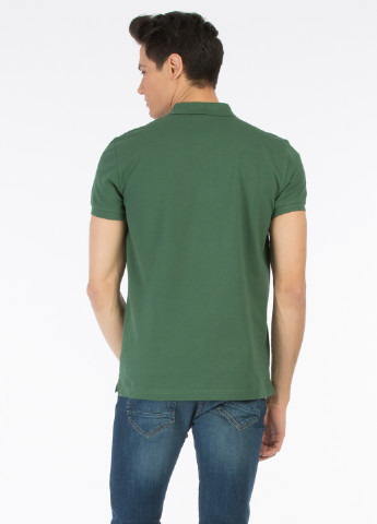 Темно-зеленая футболка-поло для мужчин Colin's однотонная