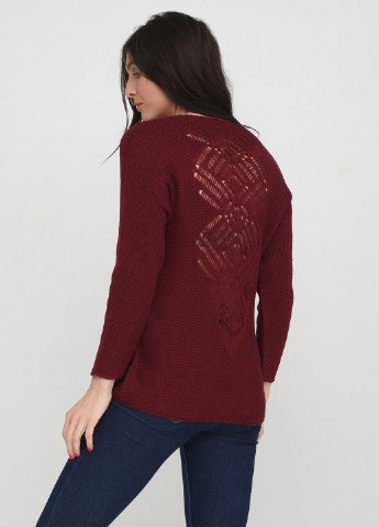Бордовый демисезонный пуловер пуловер Askar Triko